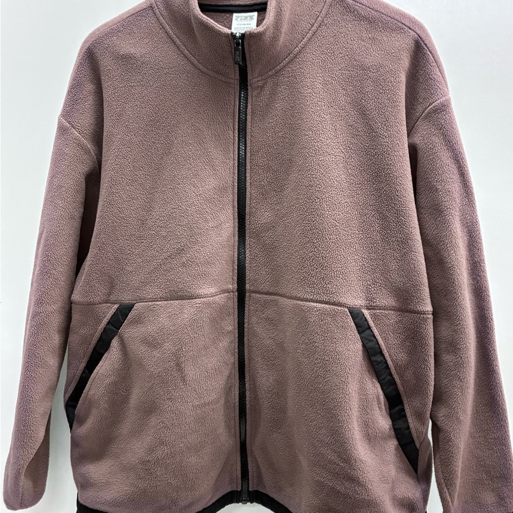 PINK Victoria's Secret Mauve Zip-Up Fleece Jacket